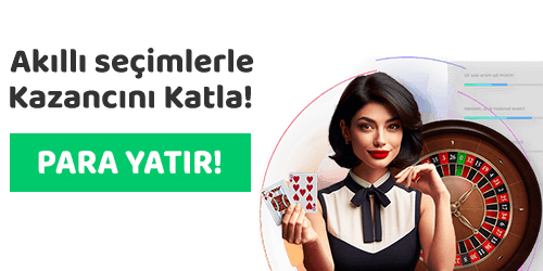 iskambil kağıtları, rulet ve kadın yer alan tanıtım yazısı